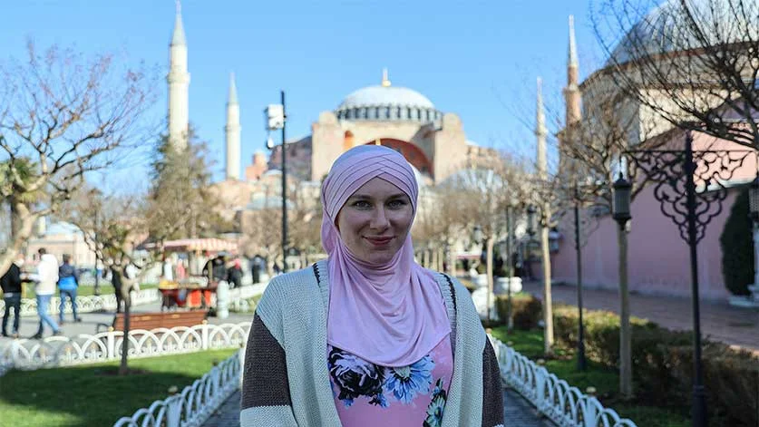 A woman wearing hijab in Turkey