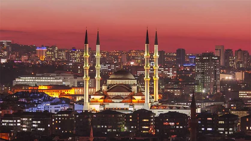Kocatepe mosque in Ankara Turkey