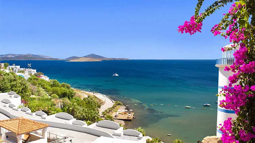 A view of beach resort in Bodrum