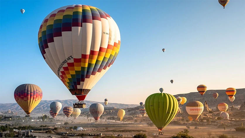 Hot air balloon riding in Cappadocia Turkey